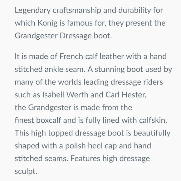 Konigs Dressage Horse Riding Boots Full Leather Grandgester women’s 8 - Picture 17 of 17